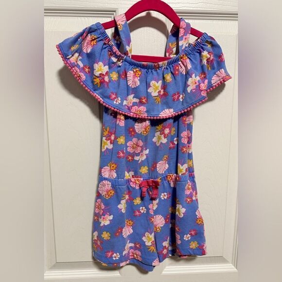 Tommy Bahama girls jumper. Blue and pink with shells and flowers. Extra small. - Picture 1 of 4